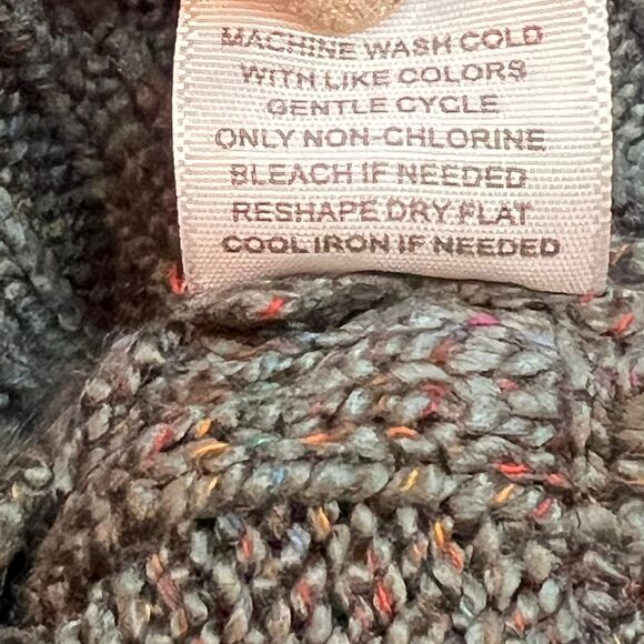 Maurice Sweater Womens 2X Gray Rainbow Rib Knit V Neck Preppy Academia Blouse - Picture 10 of 12